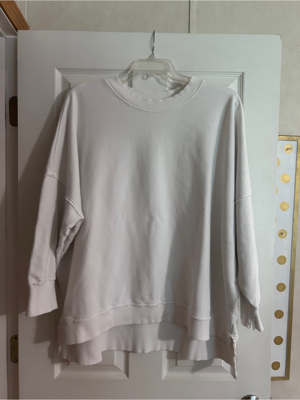 Aerie Oversized White Sweatshirt